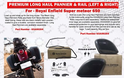 PREMIUM ''LONG HAUL PANNIERS & RAILS LEFT & RIGHT'' ROYAL ENFIELD SUPER METEOR 650