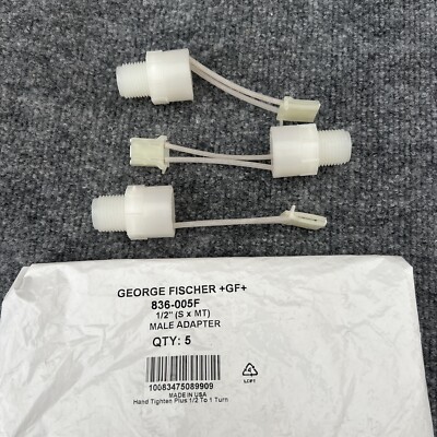 Lot of 5 - George Fisher +GF+ 836-005F SxMPT male Adapter Hand Tight Plus to