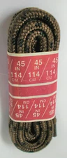 Two Pairs of 45" Boot Shoe Strings Laces Heavy Duty Round 114cm Black Brown 