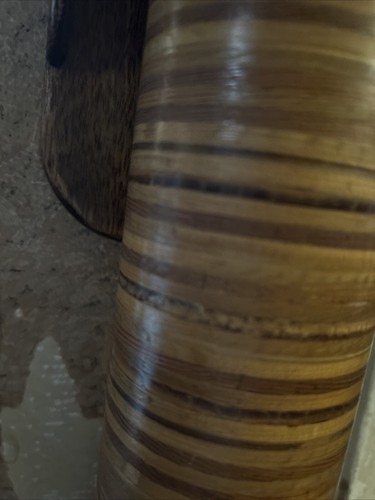Vintage Inlaid Rolling Pin & Holder - Picture 9 of 10