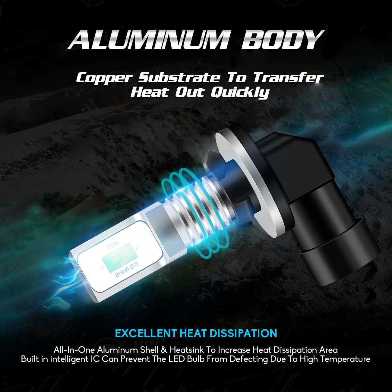 2 8000K LED light bulbs for Bobcat 751, 753, 763, 773, 863, 864, 873 ...