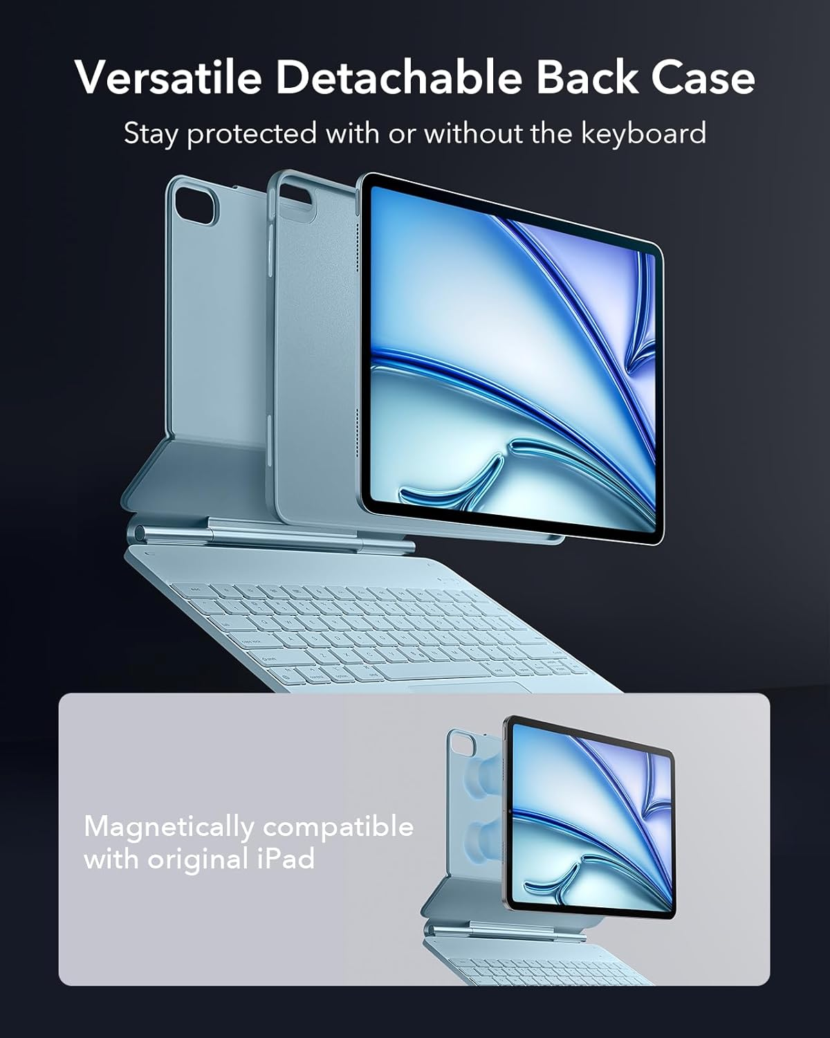 Upgrade Your iPad Air 13 Inch M2 2024 with a Sleek Keyboard and Protective Case
