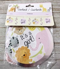 “It’s A Girl” 7 foot Baby Shower Garland 