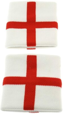 Paar rot weiß St. George England Flagge Sport Tag Kostüm Party Armbänder