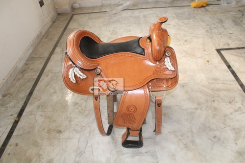 Western Leather Barrel Horse Saddle Tack Set 10" to 20" Free Shipping - Picture 3 of 9