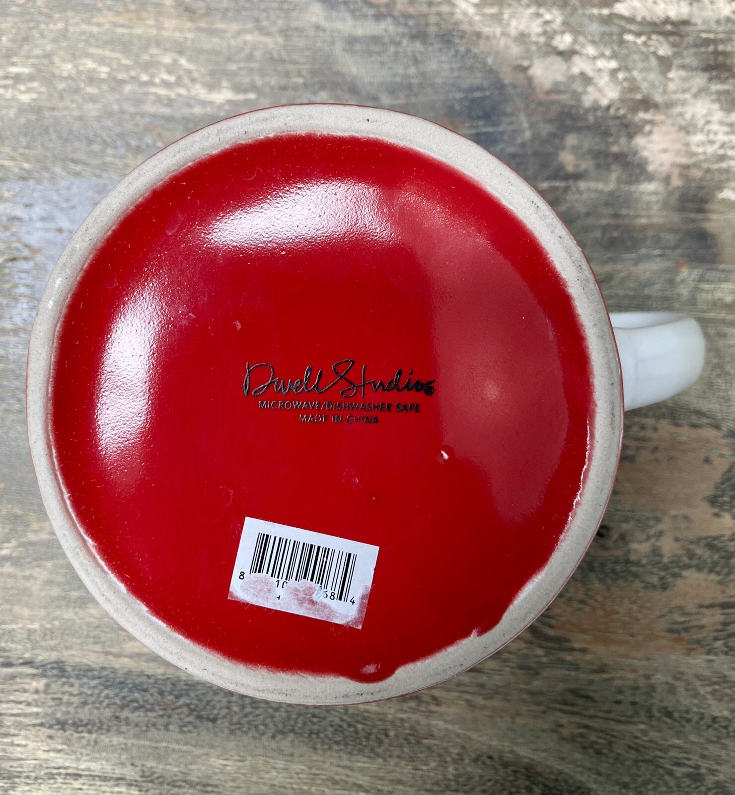 Dwell Studios Valentine's Day "Love" White & Red 18 oz Coffee Cup Mug