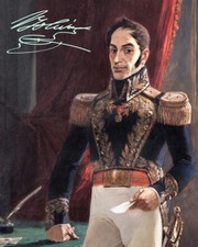 Reprodukcja autografu - Simón Bolívar - 11,4 x 14,3cm