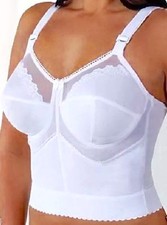 Goddess BLACK Long Line Wire Free Soft Cup Bra Bustier 36C 1304 NWT made in USA