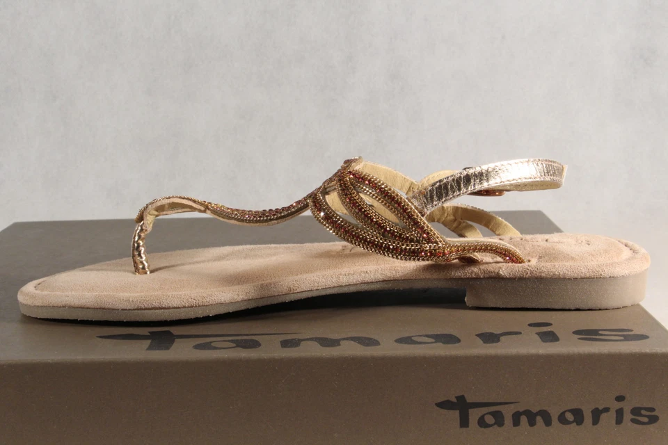 Tamaris Sandales À Talons En Or/Rose NEU! - Photo 3/4