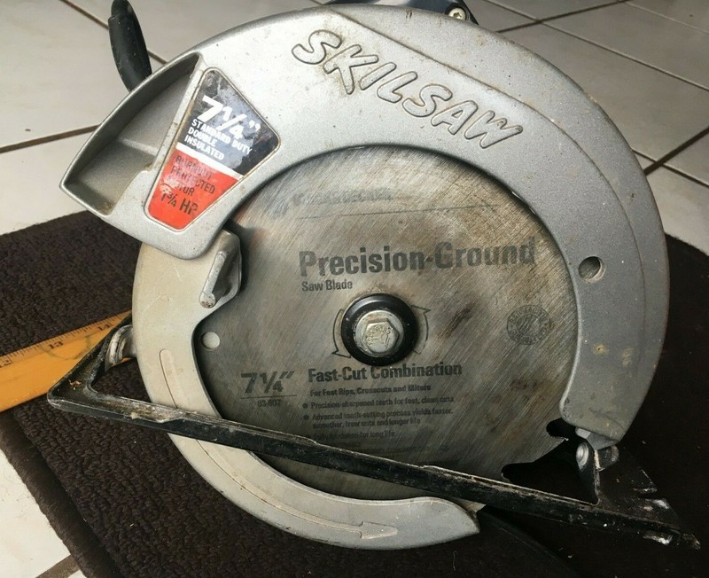 Vintage Skilsaw  7 1/4" Skil Saw, Super Duty Circular Saw, 3 blades included