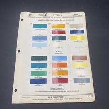 1962 Ford Truck Falcon Bus Econoline GMC Commercial Colors Paint Chip Sheet