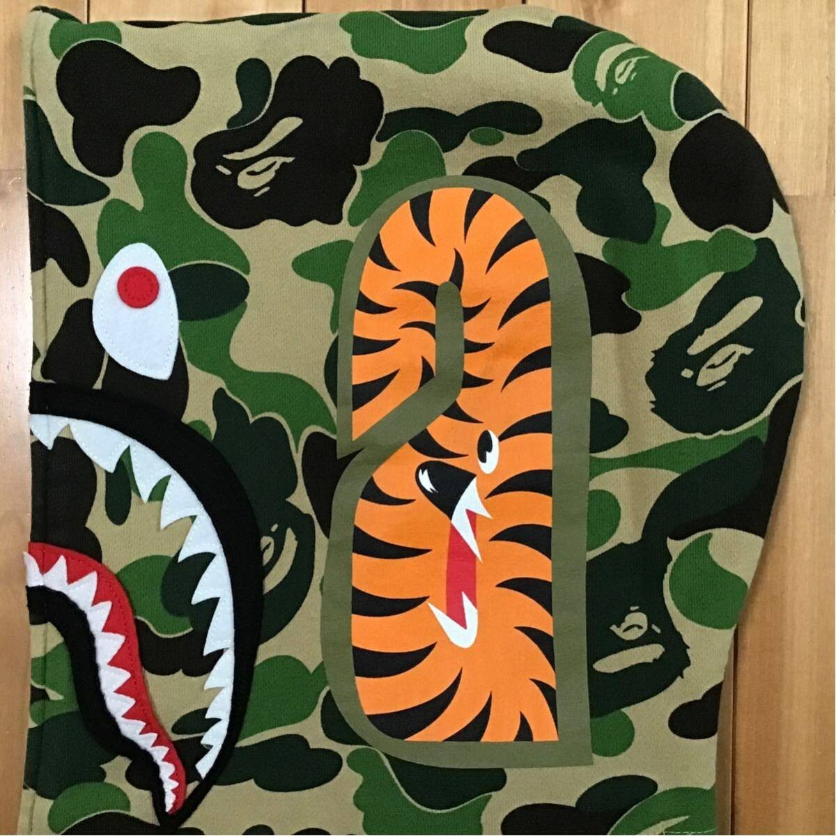 BAPE ABC camo green shark full zip hoodie A Bathing Ape Size L | eBay