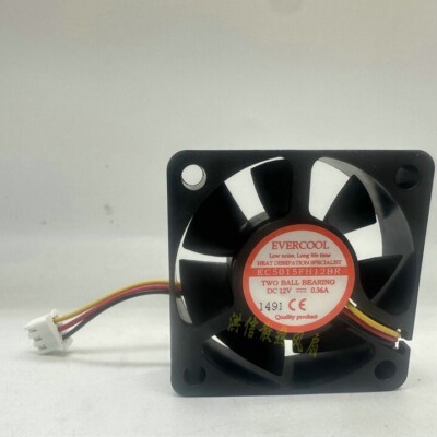 1 pcs  EVERCOOL Fan EC5015FH12BR  DC12V 0.36A 50*15MM  3wire   fan #F4