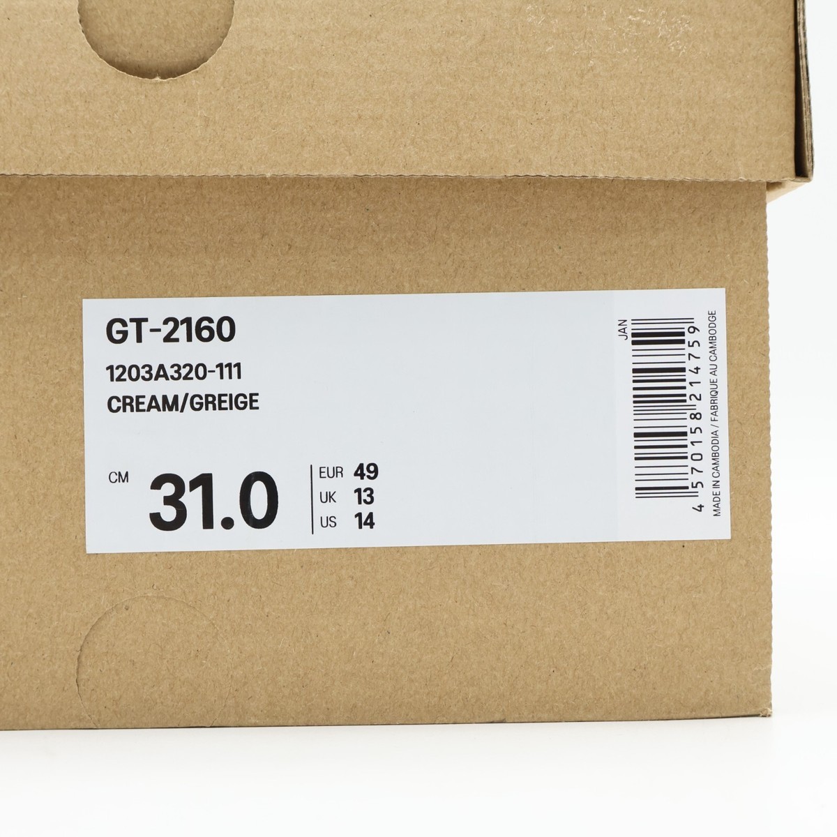 1203A320-111 Asics GT-2160 Cream Greige (Men's) | eBay