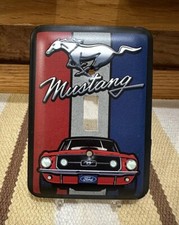 Ford Mustang Light Switch Plate Cover Parts Service Garage Gas Oil Bar Pub Sign