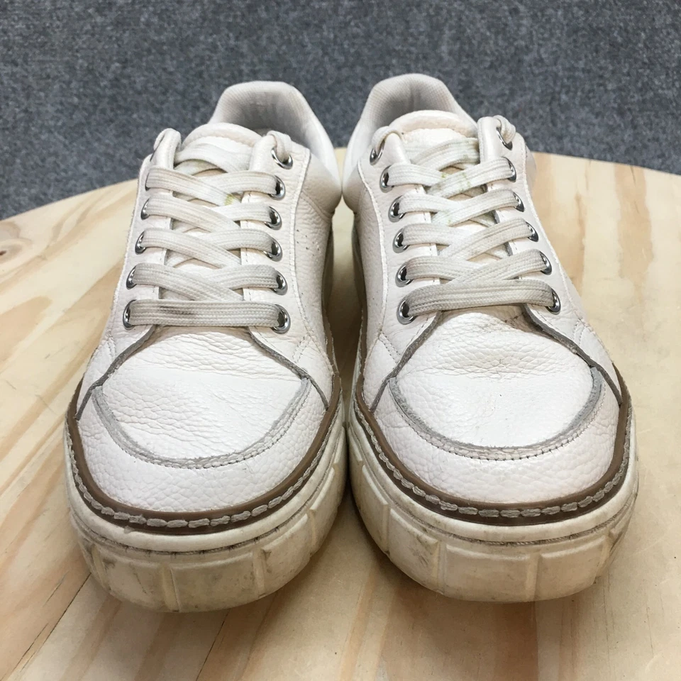 Vince Camuto Zapatos Mujer 7 M Rezelli Plataforma Informales Tenis Blancos Con Cordones Bajos Foto 4 de 4