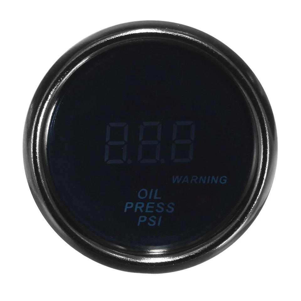 Medidor de presión de aceite LED digital y puntero de 2"" 52 mm + kit medidor sensor 0-140 PSI Foto 4 de 4