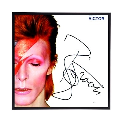 DAVID BOWIE Autographed Album Cover Reprint. Frame Included. Make