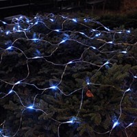 Led Lichternetz 3X3M 180Er Kaltweiß Kabel Transparent AußEn Pavillon 499-78 Xmas