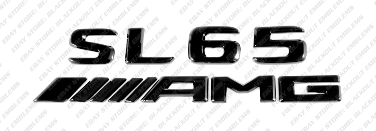 New Gloss Black Emblem Logo Letters for Mercedes-Benz SL65 V12