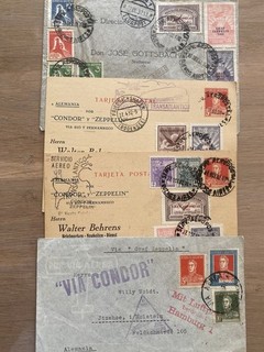 Zeppelin Argentinien Post 1932 1934 Tolles Konvolut Condor Via Zeppelin