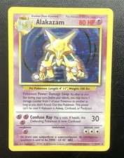 Carta Pokemon Holo Alakazam 1/102 rara fase 2 80 HP