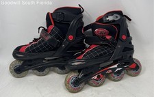 Aerowheels Unisex Kids ABEC-7 Rollerblades Black And Red Inline Skates Size 7