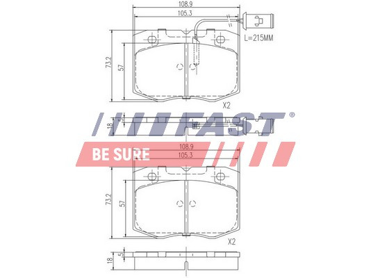 Fast BremsbeläGe BremsklöTze Vorne FüR Iveco Daily II Pritsche/Fahrgestell-image