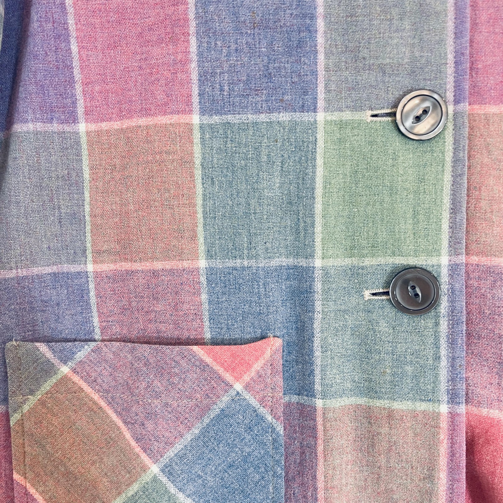 Pendleton Shacket Jacket Women M Pastel Plaid Woo… - image 10