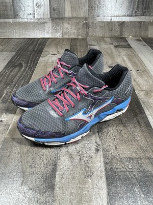 Mizuno Wave Enigma 4 Gray Red Blue Silver Black Men's size 12 shoes *READ*