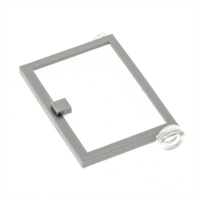 1x Lego Door Leaf 1x4x5 Right New - Light Grey Transparent White 4258477 73435c01