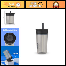 Kids BPA-Free Tumbler with Spill-Resistant Straw, Easy Clean Water Bottle, 15 Oz