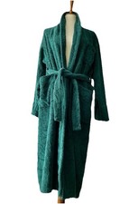 Victoria  s Secret VtgWomen  s Green CottonTerry Bath Robe OS GOLD LABEL 1980s EUC