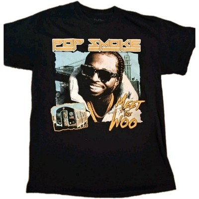Pop Smoke T-Shirt Official Merch Meet The Woo Graphic Rap Men s Sz Medium 
