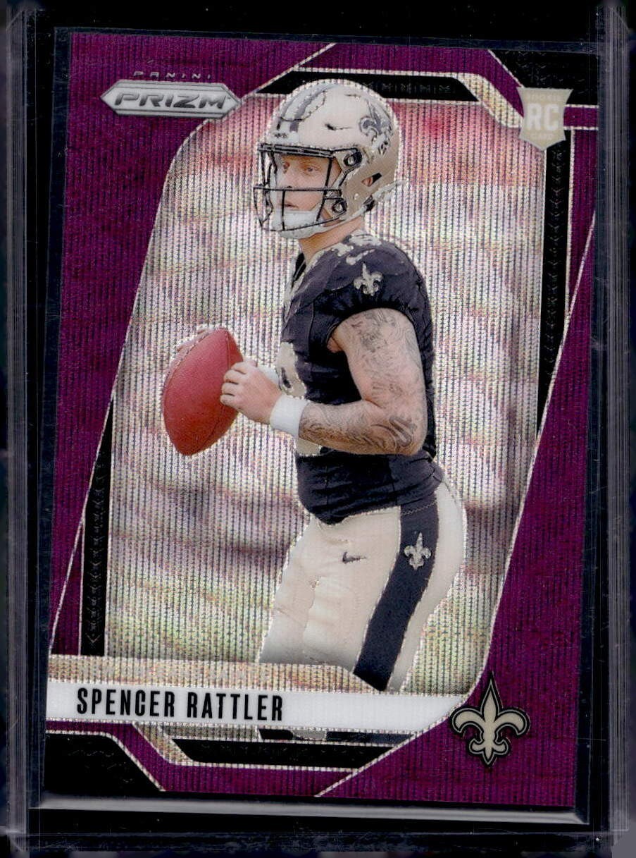 2024 Panini Prizm Rookies Purple Wave Prizm /99 Spencer Rattler #388 Rookie RC