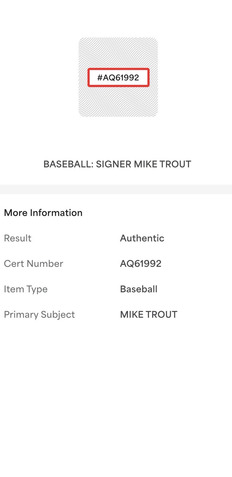 Mike Trout Signed Baseball PSA Authenticated Autograph Auto view 5