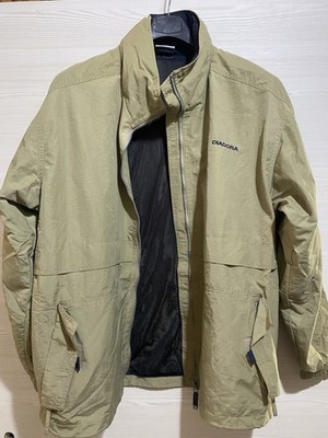 Diadora Feldjacke Herren L Khaki Olivgrün Netz gefüttert Full Zip Vintage