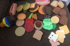 Vintage Pretend Realistic Burger Sandwich Ice Cream Hot Dog Spaghetti Play Food