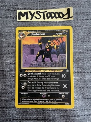 Pokemon Karte Umbreon 32/75 Edition 1 Rare Neo Discovery Wizards Englisch Occasio