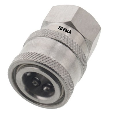 20 Erie Tools Pressure Washer 1/4'' Female NPT to Quick Connect Socket Coupler