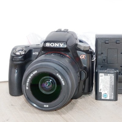 Sony Alpha SLT-A33 14.2MP Digital SLR Camera - Black (Kit w/ DT