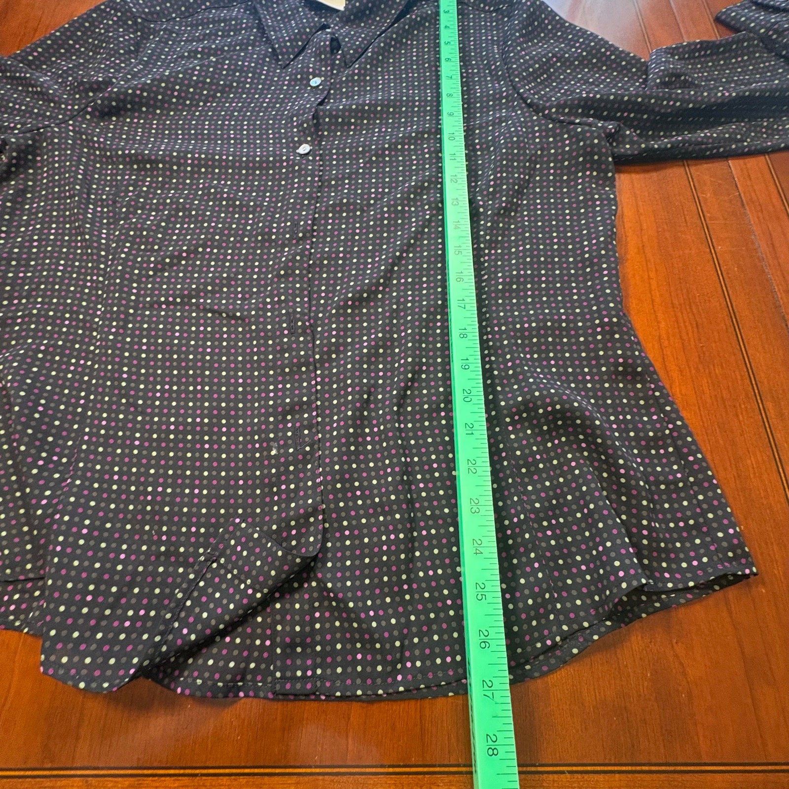 First Issue Black Polka Dot Button Down - image 5