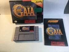 SNES Illusion of Gaia W/ Manual in Box Super Nintendo No Map Vintage 1993 1994