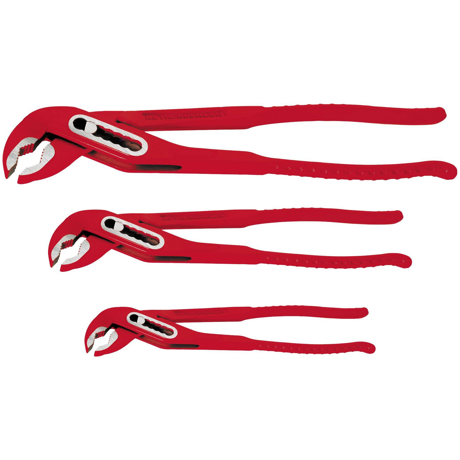 Rothenberger Workshop Pipe Wrench Set 3-pc for Pipes Up to Ø 1.1/2""