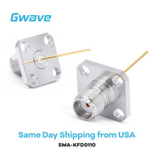 SMA Female Connector with 4 Hole Flange Center Pin Length 18mm, DC-26.5GHz