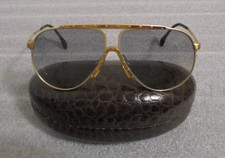 VINTAGE ALPINA SUNGLASSES M1 2266260 W GERMANY 60/12 -GOLD -1980s w/CASE - READ