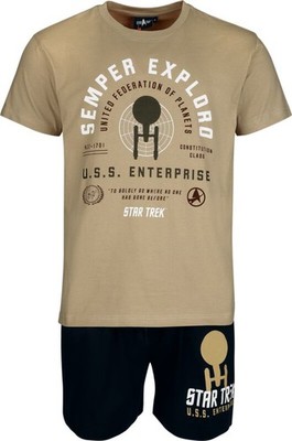 Star Trek Schlafanzug Herren Semper Exploro multicolor