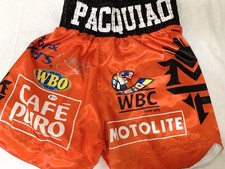 Manny Pacquiao Autographed Boxing Trunks Beckett COA