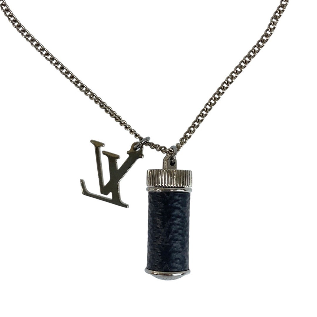 Good LOUIS VUITTON Monogram Eclipse Collier Charm… - image 2