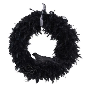 30 in. Raven Feather Wreath